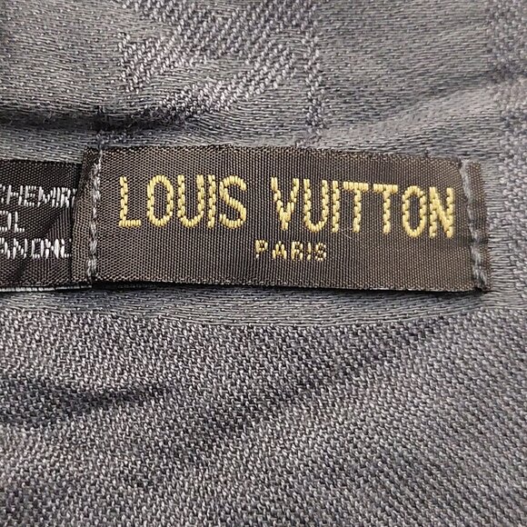 LOUIS VUITTON LV Slate Gray Monogram Shawl Scarf Wrap - Picture 7 of 7